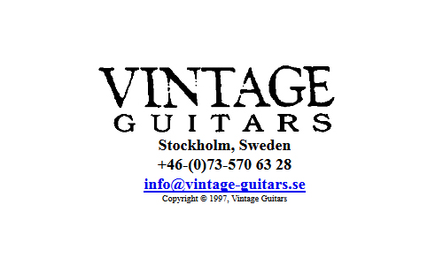 Vintage Guitars Stockholm Sweden